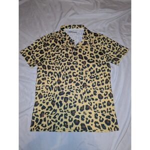 Shank It Golf Men's Golf Polo Animal Print Size Medium